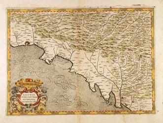 Östliche Ligurien-Region, aus dem Atlas von Italien von Giovanni Antonio Magini, Kupferstich