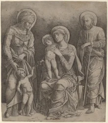 Heilige Familie mit der heiligen Elisabeth und dem kleinen heiligen Johannes