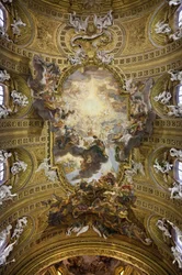 Der Triumph des Namens Jesu, ein Trompe-l