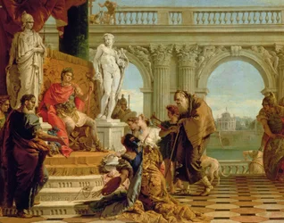 Maecenas präsentiert die freien Künste dem Kaiser Augustus, ca. 1745