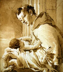 St. Antonius hält das Christkind