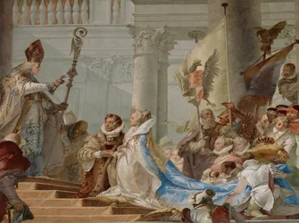 Hochzeitszeremonie von Kaiser Friedrich Barbarossa und Beatrix von Burgund im Jahr 1156