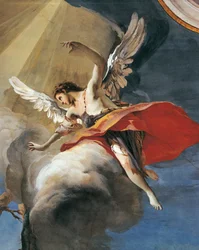 Opferung Isaaks, Fresko, Detail, Patriarchenpalast, Gästehalle, Udine