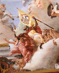 Hochzeitsallegorie, Detail, Decke des Saals der Hochzeitsallegorie, Ca
