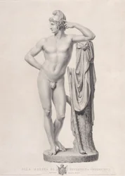 Paris lehnt an einem Baumstumpf, 1817