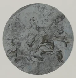 Apotheose eines Heiligen (recto)