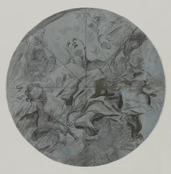 Apotheose eines Heiligen recto, zweite Hälfte des 17. Jahrhunderts