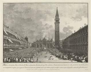 Der Doge wird über die Piazza San Marco getragen, 1763-1766