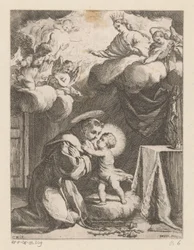 Heiliger Antonius von Padua das Kind anbetend