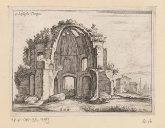 Reste des Tempels der Minerva Medica in einer Landschaft