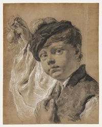 Ein Junge mit einer Birne (Giacomo Piazzetta?)