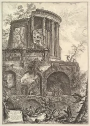 Altra V. del Tempio della Sibilla in Tivoli Eine andere Ansicht des Tempels der Sibylle, 18. Jahrhundert