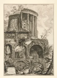 Altra Veduta del tempio della Sibilla in Tivoli (Eine andere Ansicht des Tempels der Sibylle in Tivoli), aus Vedute di Roma
