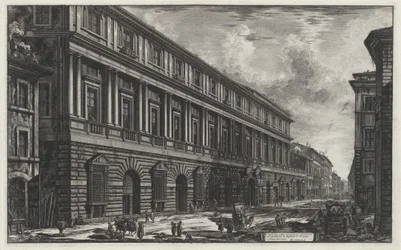 Ansicht des Palazzo Stopani (aus: Vedute di Roma)