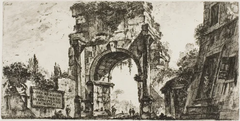 Bogen des Drusus am Porta S. Sebastiano in Rom, Tafel 8 aus Einige Ansichten von Triumphbögen und anderen Denkmälern