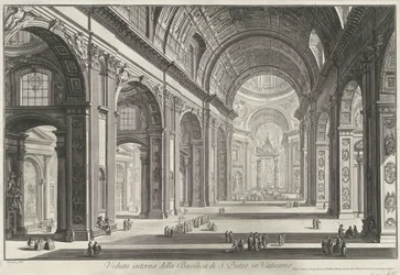 Innenansicht der Petersbasilika in Vatikanstadt