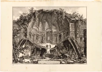Überreste des Tempels des Gottes Canopus in der Villa Hadrians, Tivoli, aus Ansichten von Rom