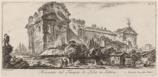 Rückseite des Tempels von Pola in Istrien
