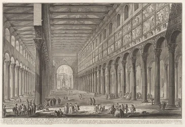 Innerer Schnitt der Basilika S. Paolo fuori delle Mura