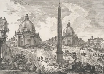Die Piazza del Popolo, ca. 1750