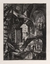 Der Runde Turm, Tafel 3 aus Carceri d