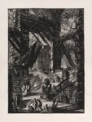 Die Treppe mit Trophäen, Platte 8 aus Carceri d