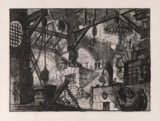 Der Brunnen, Platte 13 aus Carceri d