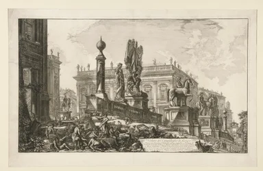 Veduta del Campidoglio di fianco (Ansicht des Kapitols von der Seite), aus Vedute di Roma