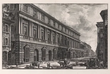 Ansicht des Palazzo Stopani. Architektur von Rafaele