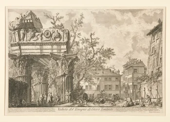 Ansicht des Tempels des Jupiter Tonans (der Donnerer), aus Vedute di Roma