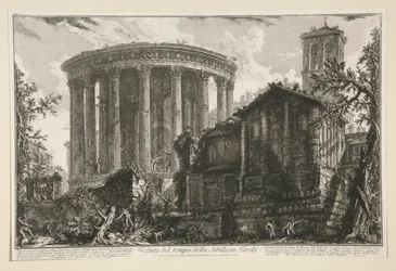 Ansicht des Tempels der Sibylle in Tivoli, aus Ansichten von Rom