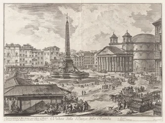 Ansicht der Piazza della Rotonda (mit dem Pantheon im Hintergrund), aus Vedute di Roma (Ansichten von Rom)