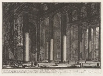 Veduta interna del Pronao del Panteon (Innenansicht des Pronaos des Pantheon), aus Vedute di Roma (Ansichten von Rom)