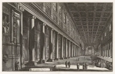 Innenansicht der Basilika Santa Maria Maggiore, aus „Ansichten von Rom“
