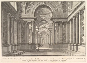 Vorhalle eines antiken Tempels, ca. 1743-50