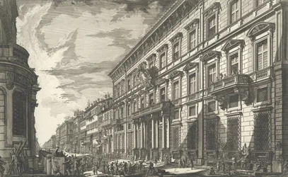Ansicht entlang der Via del Corso des Palazzo dell