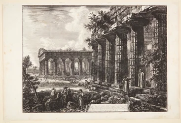 Ansicht einiger Säulen der Fassade gegenüber der auf der vorhergehenden Tafel gezeigten [...]