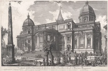 Ansicht des Hintereingangs der Basilika S. Maria Maggiore, ca. 1760-1778 (Radierung)