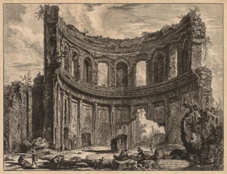 Ansichten von Rom: Überreste des Apollo-Tempels in der Nähe der Villa Hadrians, 1768