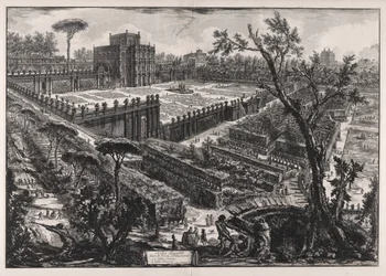Villa Panfili außerhalb der Porta S. Pancrazio, aus Vedute di Roma (Ansichten von Rom)