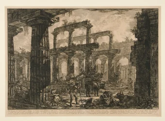 Ansicht der Überreste der Cella des Neptuntempels