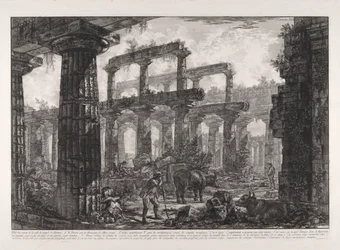 Ansicht der Überreste der Cella des Neptuntempels, aus Verschiedene Ansichten von