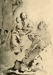 Madonna mit zwei Heiligen, Mitte 18. Jahrhundert, 1928