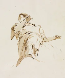 Männliche(?) Figur von unten gesehen