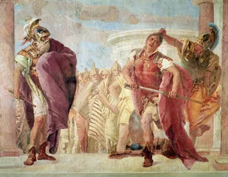 Minerva verhindert, dass Achilles Agamemnon tötet, aus 