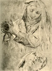 Studien einer Madonna, Mitte 18. Jahrhundert