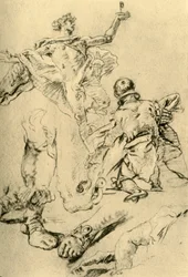 Studie für eine Seite im Kaisersaal, 1751-1752, 1928