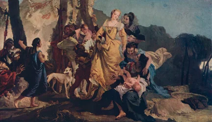 Die Auffindung des Moses, um 1730