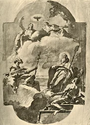 Die Dreifaltigkeit und Heilige, Mitte 18. Jahrhundert, 1928