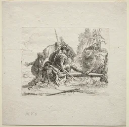 Verschiedene Kaprizen: Die zwei Soldaten und die zwei Frauen, 1785